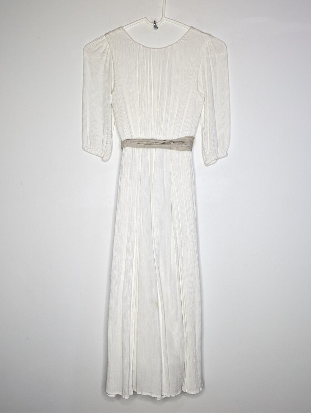 Mango MNG White Tan Skirted Jumpsuit 10